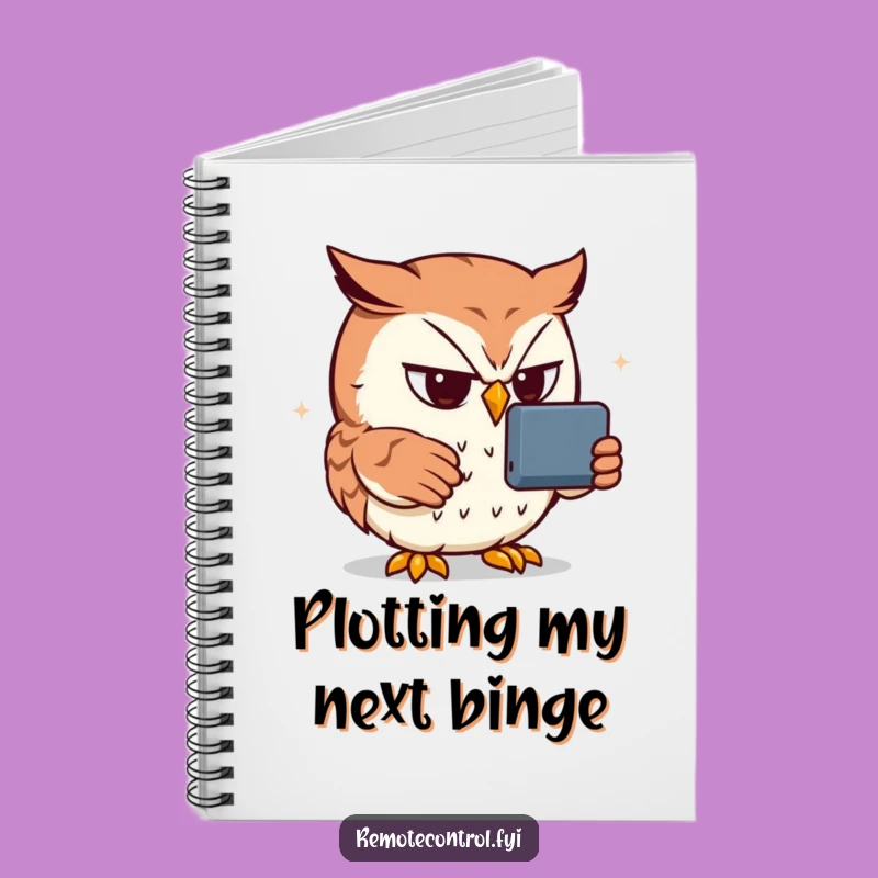 Funny Owl Remote Control Notebook: Jot Down Ideas with Hilarious Focus