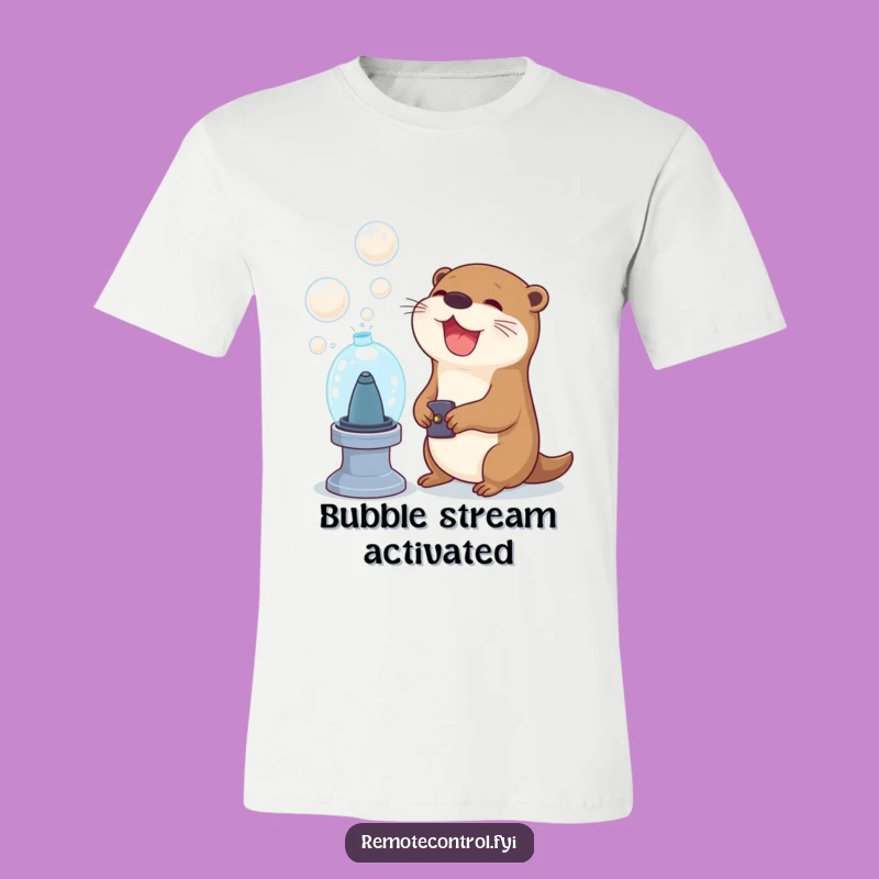 Funny Otter Bubble Shirt: Comedic Joyful Remote Control Gift