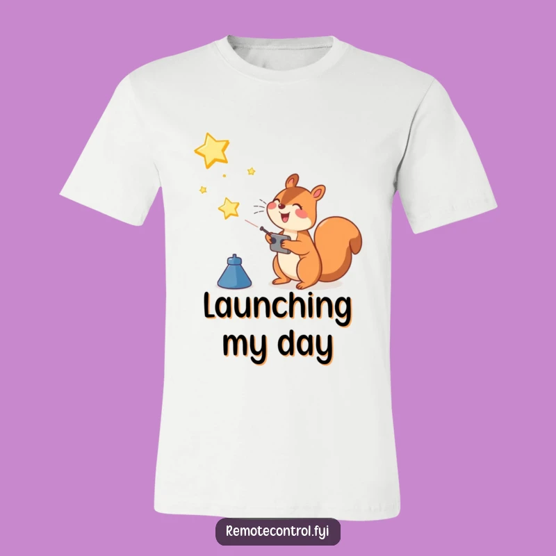 Funny Squirrel Dream Achiever Shirt: Joyful Star Launch, Hilarious Funny Gift Tee