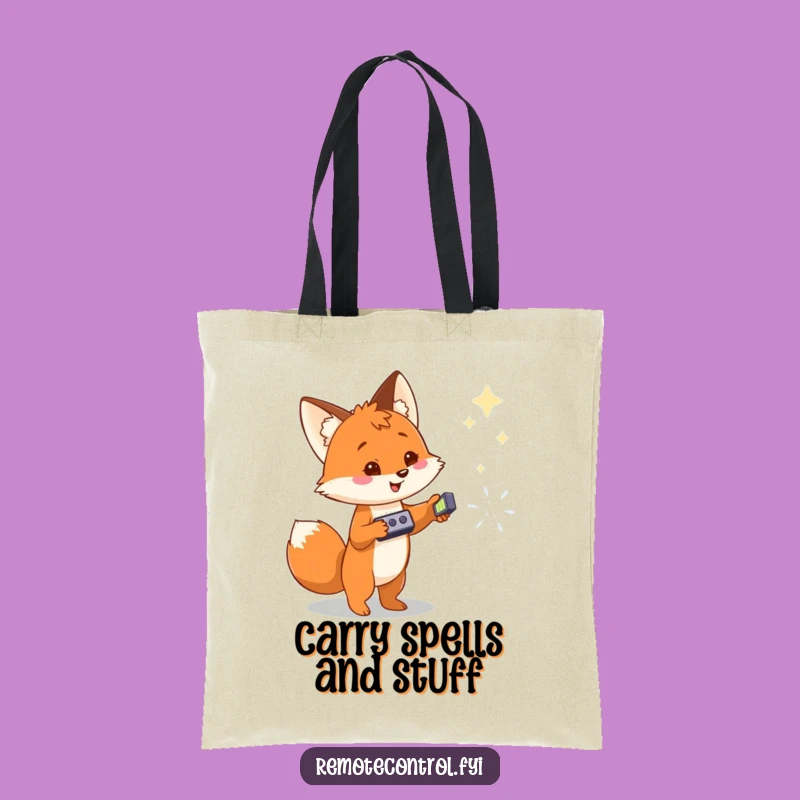 Funny Fox Magic Tote Bag: Fox Carries Adventure, Perfect Funny Gift