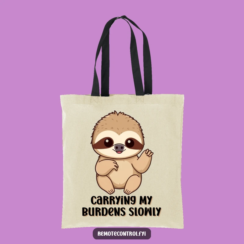 Funny Sloth Agenda Tote Bag: Take Your Time