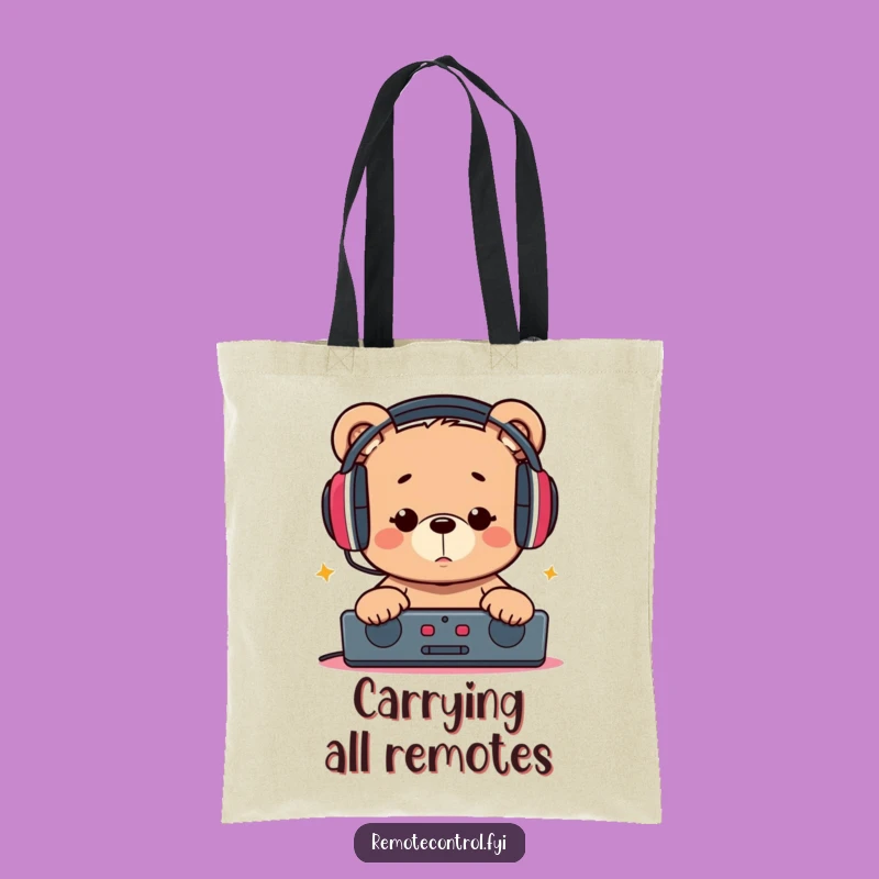 Funny Bear Canvas Tote Bag: Carry Your Essentials with Humorous Style