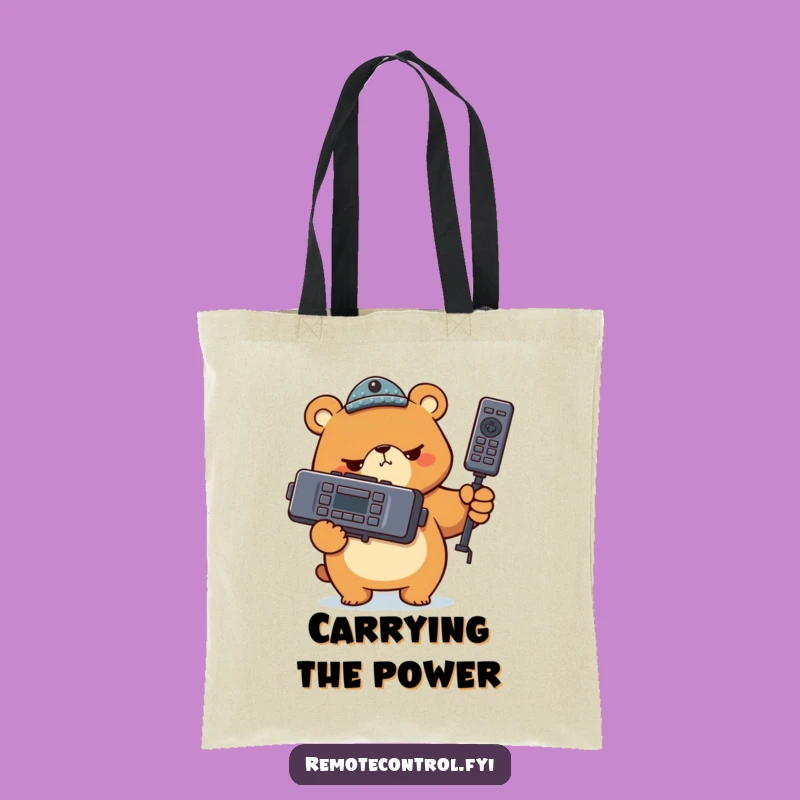 Funny Bear Remote Tote Bag: Stylish Comedic Controller Accessory