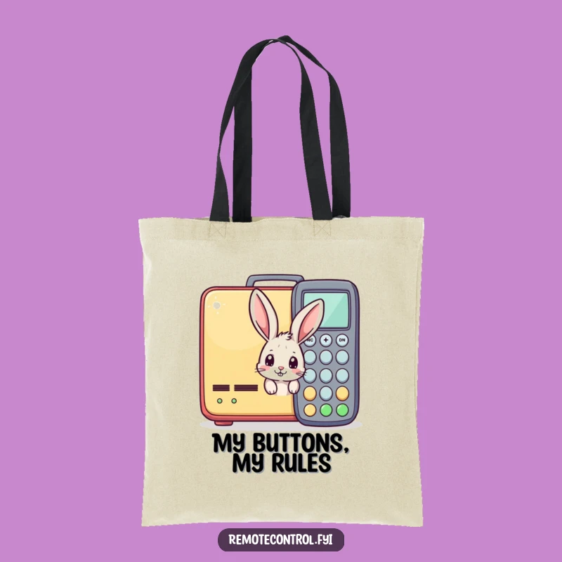 Funny Bunny Remote Control Tote Bag: Carry Your Laughs in Style