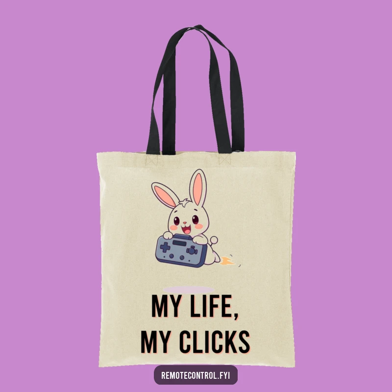 Funny Bunny Remote Tote Bag: Carry Your Laughs and Essentials in Style!