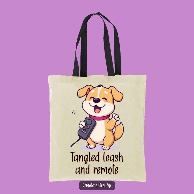 Funny Dog Remote Tote Bag: Stylish Comedic Canine Accessory