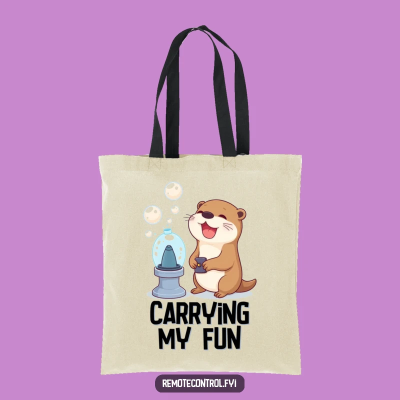 Funny Otter Bubble Tote Bag: Stylish Comedic Joyful Accessory