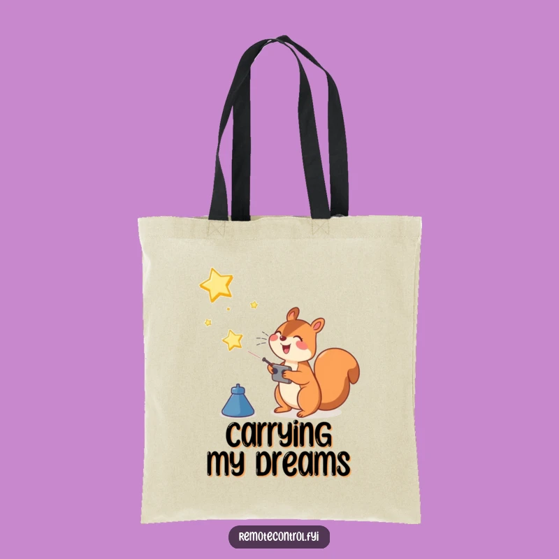 Funny Squirrel Star Tote Bag: Joyful Launcher, Stylish Funny Gift for Everyday